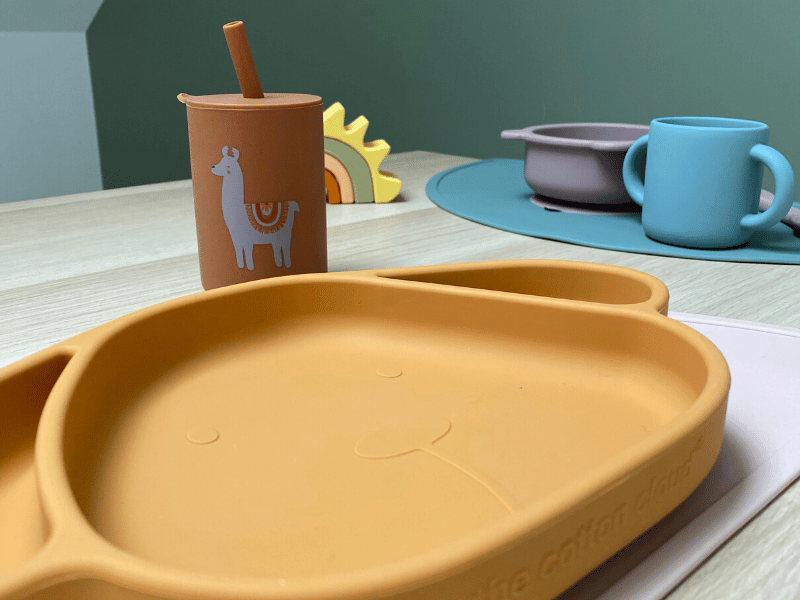 Gobelet en silicone avec paille - Rouille