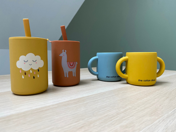 Gobelet en silicone avec paille - Rouille