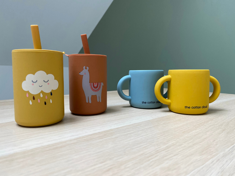 Gobelet en silicone avec paille - Rouille